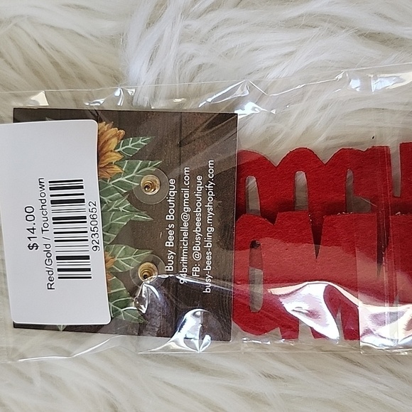 Kansas City Chiefs earrings, bracelet, and phone clip NWT - Picture 3 of 8